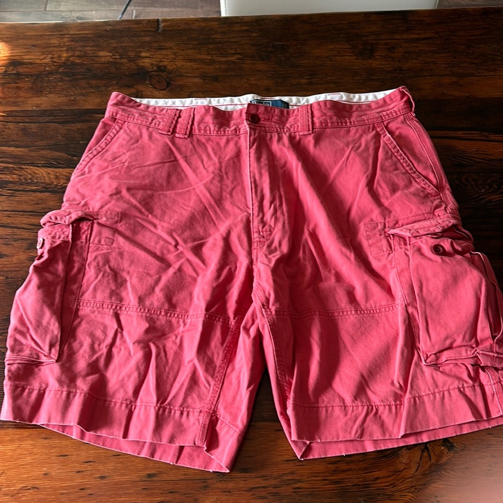 Men's Polo by Ralph Lauren Cotton Cargo Shorts Vintage Red size 40